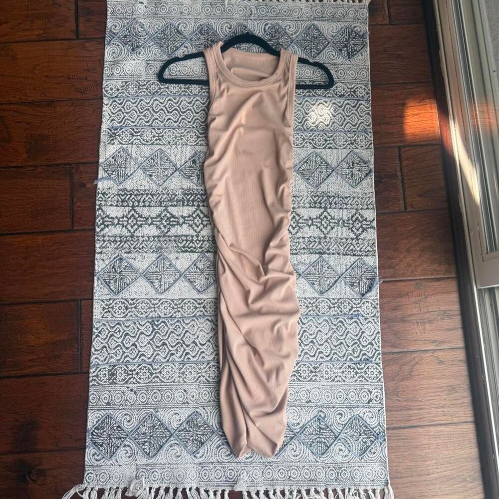 Unbranded Women's Tan and Pink Dress